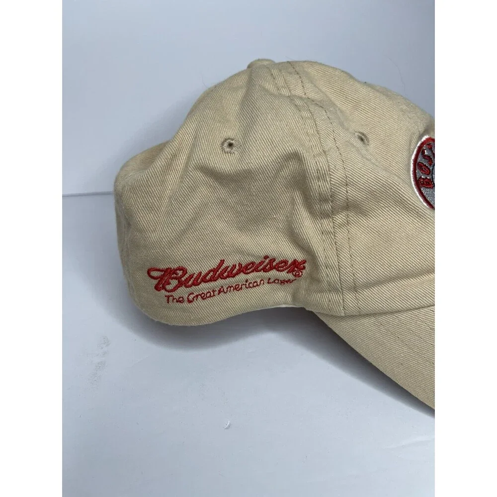 Boston Red Sox Youth Hat Cap Khaki Tan Adjustable Distressed Look Budweiser